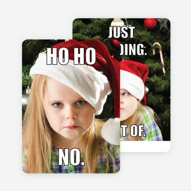 Ho Ho No Christmas Cards - Black