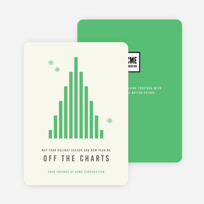 Off The Charts Corporate Holiday Cards - Green