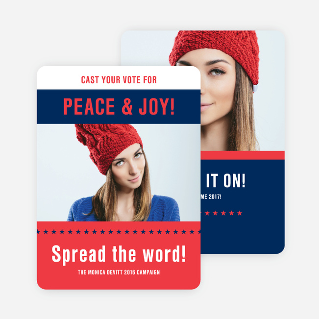 Vote Now Holiday Cards - Red