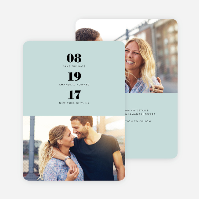 Sealed with a Ring Wedding Save the Date Cards - Blue