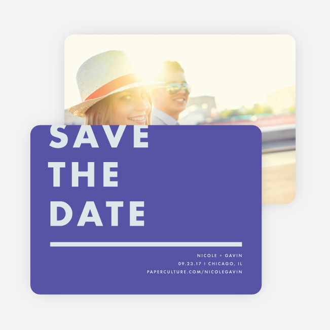 Today’s Modernist Save the Dates - Purple