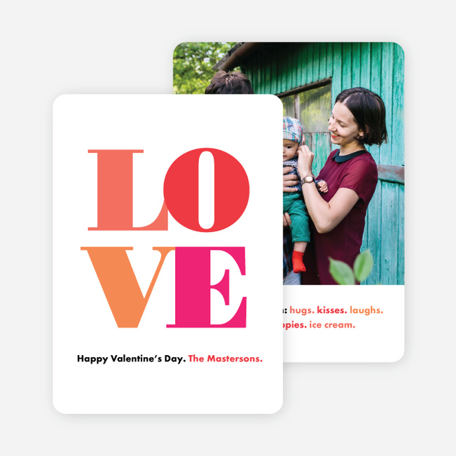 L O V E Valentine’s Day Cards - Pink