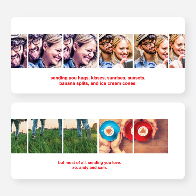 Valentine’s Day Photostrip Cards - Red