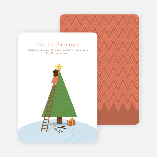 Christmas Tree Christmas Card: The Question - Lime