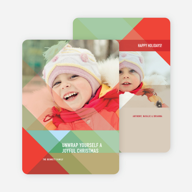 Colorful Prisms Holiday Cards - Red