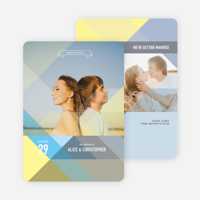 Prism Save the Date Cards - Yellow