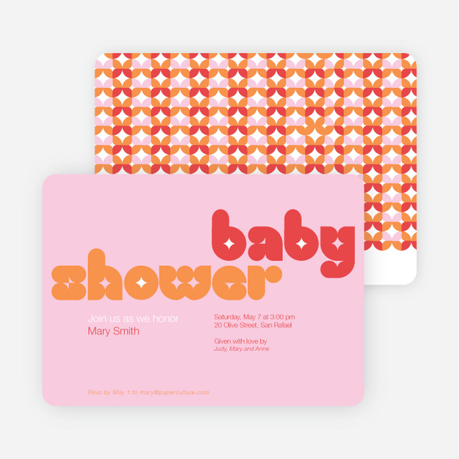 Superstar Girl Baby Shower Invitations - Pink