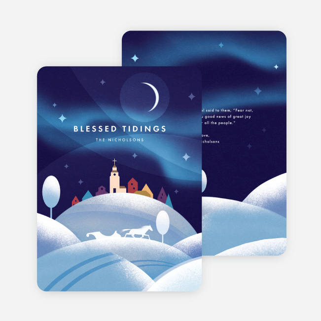 Blessed Life Christmas Cards - Blue