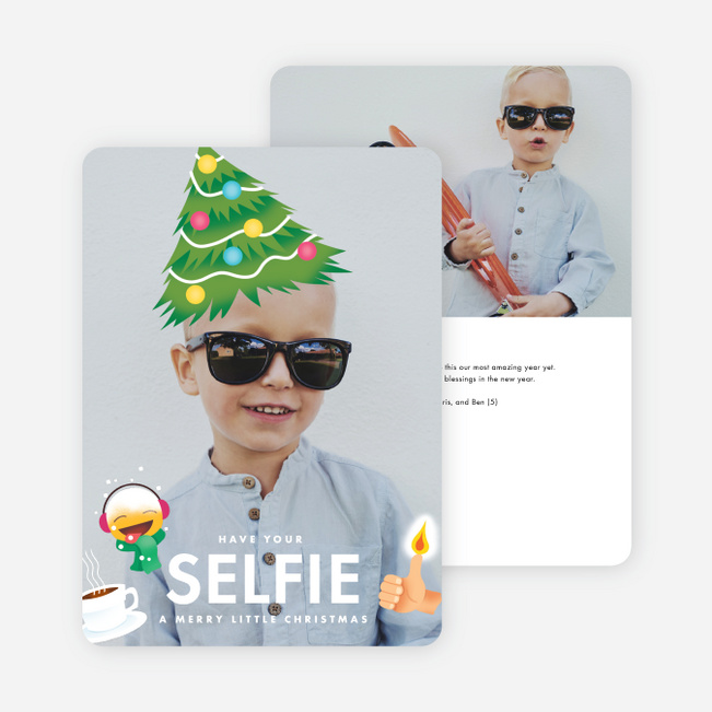 Selfie Time Holiday Cards - Black