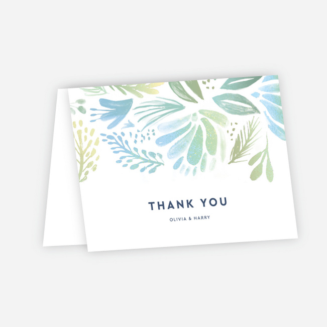 Abstract Accents Wedding Thank You Cards - Multi