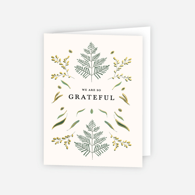 Rustic Forest Wedding Thank You Cards - Yellow