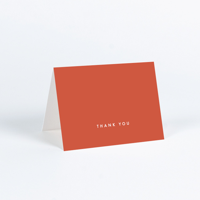 Color Pop Wedding Thank You Cards - Red