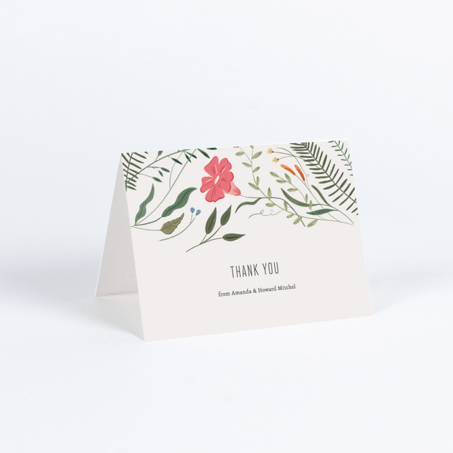 Herbs & Wildflowers Wedding Thank You Cards - Multi