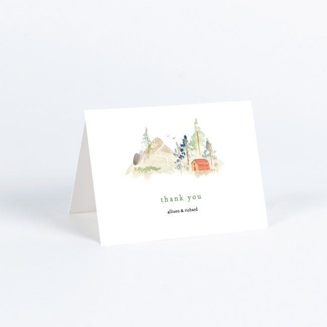 Tahoe Inspired Wedding Thank You Cards - Multi
