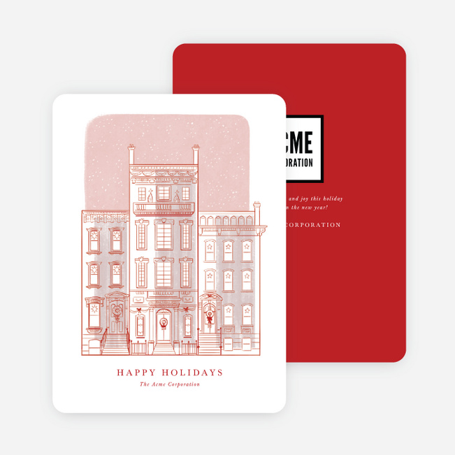 Holiday Row Business and Corporate Holiday Cards - Red