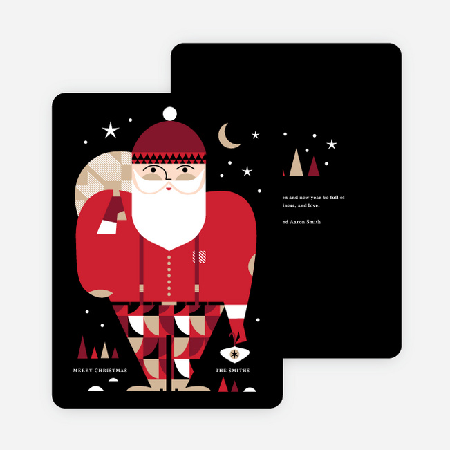 Modern Santa Christmas Cards - Multi