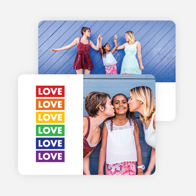 Love Flag Multi Photo Holiday Cards - Multi