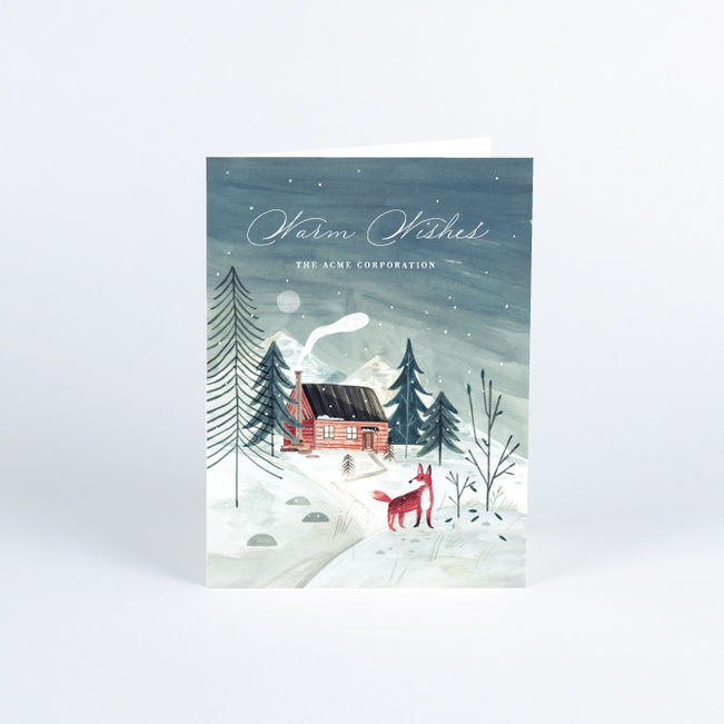 Winter Scene Business and Corporate Holiday Cards - Multi