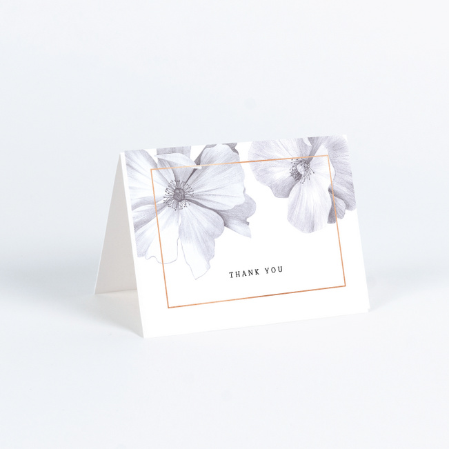Modern Meets Vintage Wedding Thank You Cards - Pink