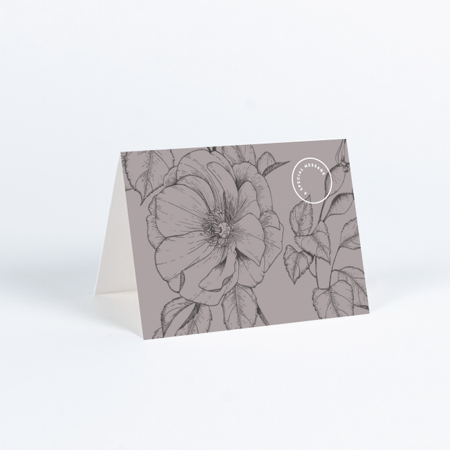 Surprise Flowers Wedding Thank You Cards - Gray