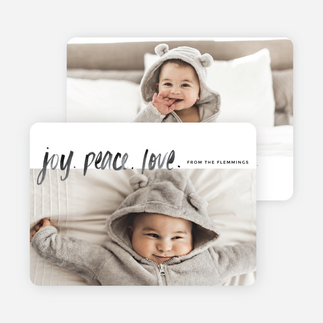 Front & Center Christmas Cards - Black