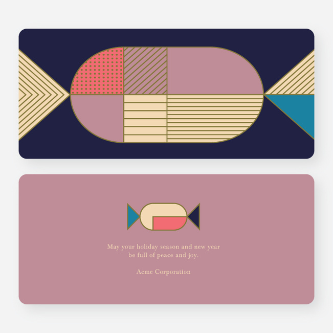 Geometric Candy Business and Corporate Holiday Cards - Multi