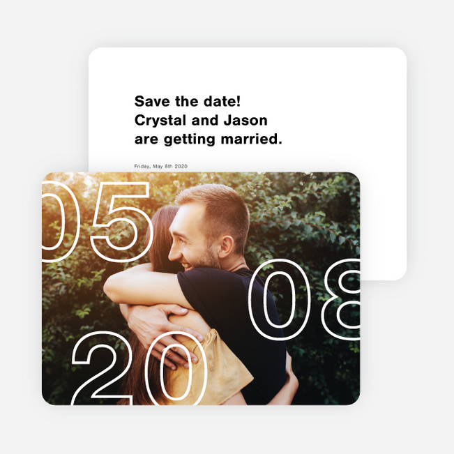 The Big Day Save the Date Cards - Black