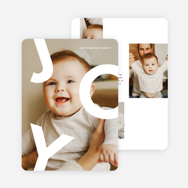 Joy Jumble Holiday Cards - White