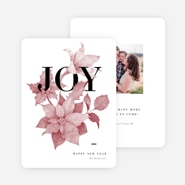 Overgrowing Joy Holiday Cards - Red