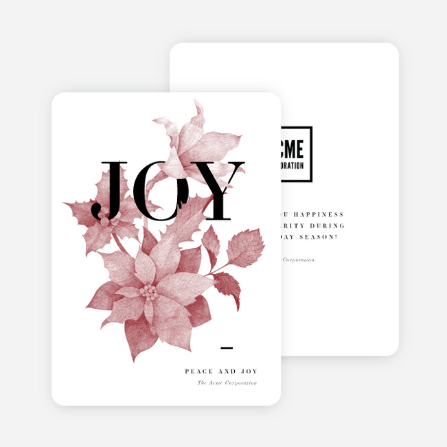Overgrowing Joy Holiday Cards - Red