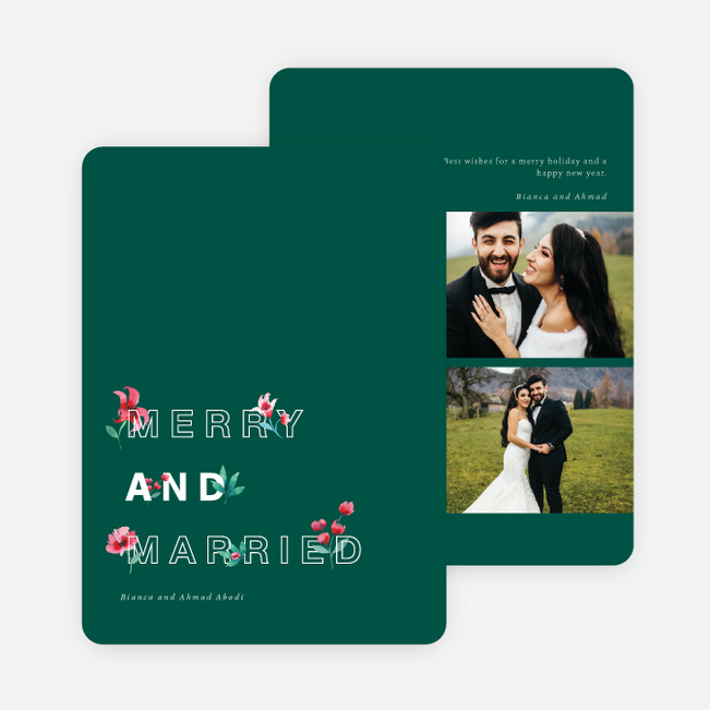 Winter Essentials Christmas Photo Cards & Holiday Photo Cards - Green