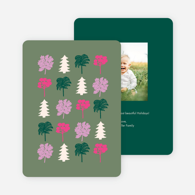 Little Forest Business Holiday Cards - Green