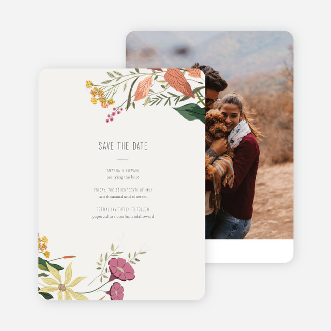 Herbs & Wildflowers Save the Date Cards - Multi