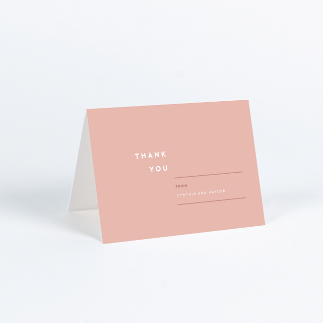 Perfectly Balanced Wedding Thank You Cards - Pink