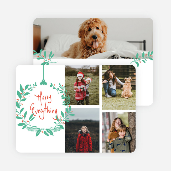 Merry Everything Multi Photo Holiday Cards - Multi
