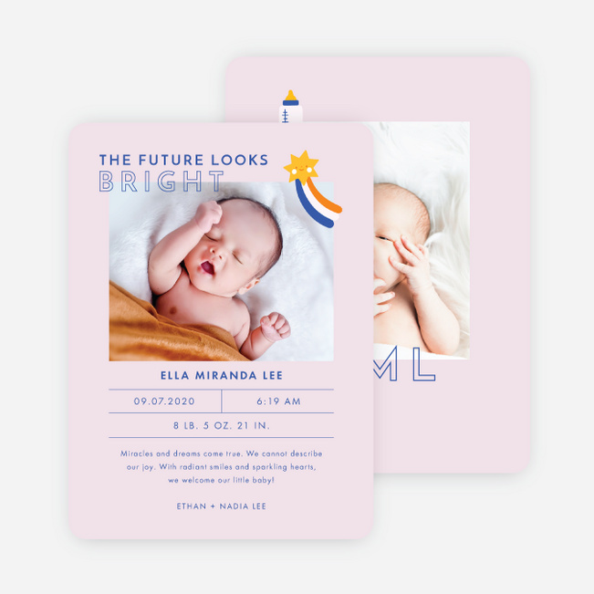 Shooting Star Birth Announcements - Pink