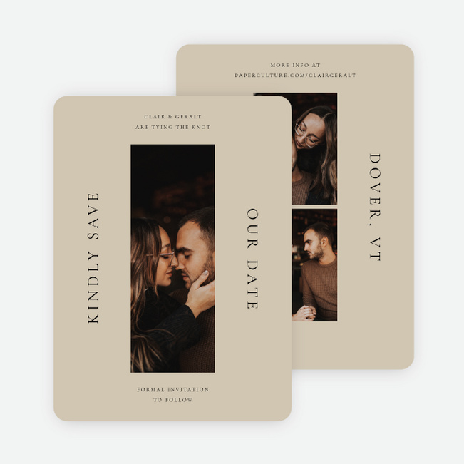 Beautiful Moment Save the Date Cards - Brown