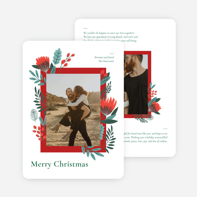 Festive Bold Frame Christmas Cards - Multi