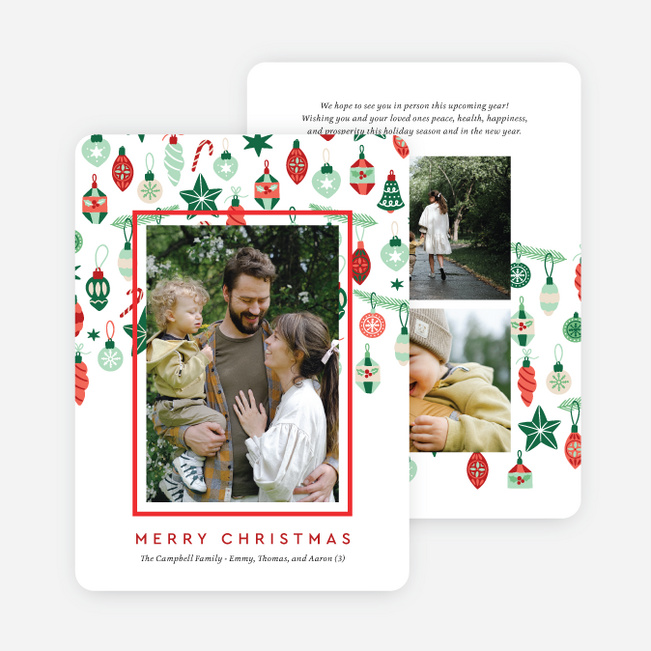 Floating Ornaments Christmas Cards - Multi