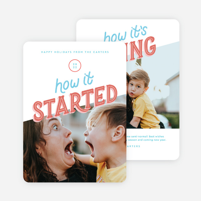 Starting and Going Holiday Cards and Invitations - Blue