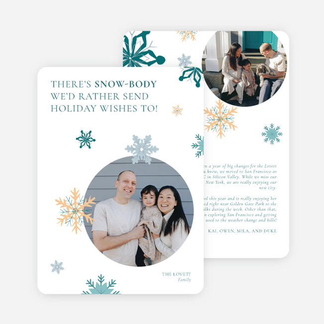 There’s snowbody else Holiday Cards and Invitations - Blue