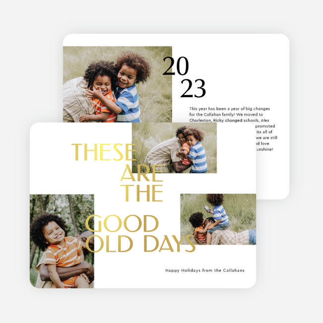 Good Old Days Holiday Cards and Invitations - Yellow