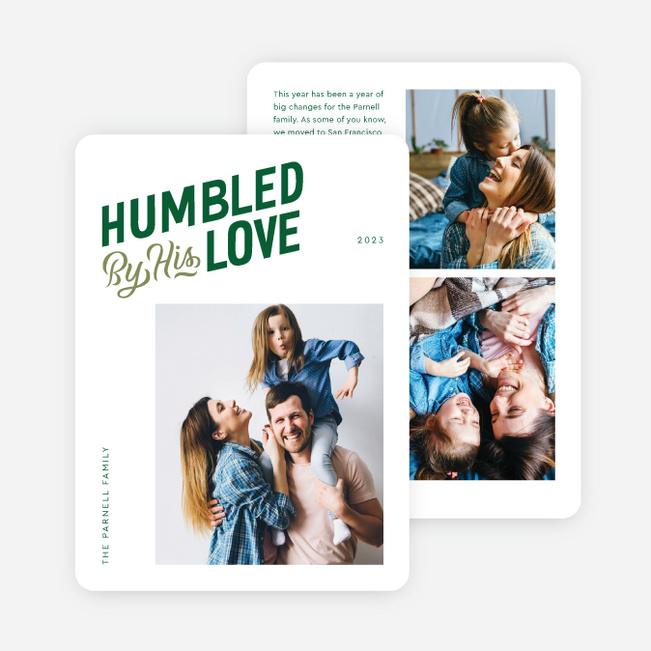 Humbling Love Christmas Cards - Green