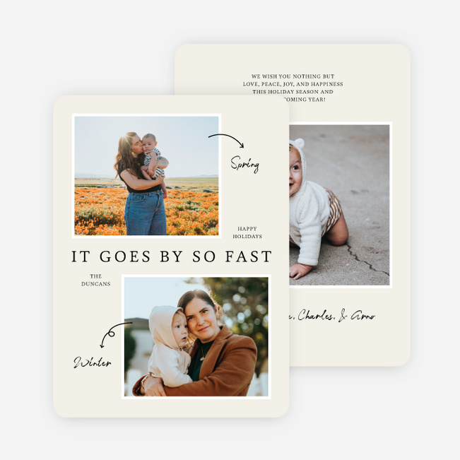 From Spring To Winter Holiday Cards and Invitations - Beige