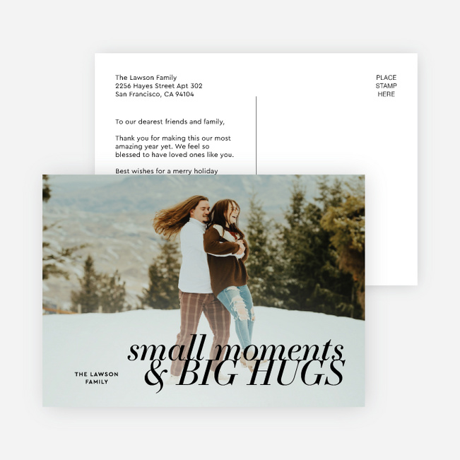 Smallest Moments Holiday Cards and Invitations - Black