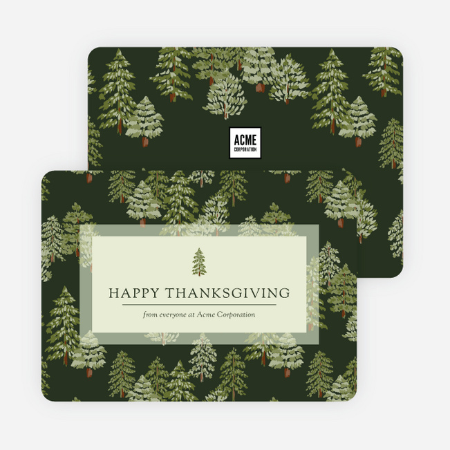 Woodland Wishes Business Holiday Cards & Business Christmas Cards - Green