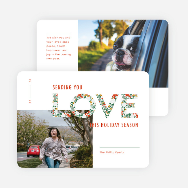 Loving Florals Holiday Cards and Invitations - Multi