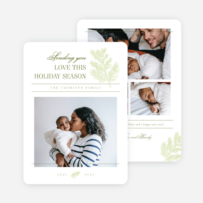 Sprucing Up the Season Holiday Cards and Invitations - Green