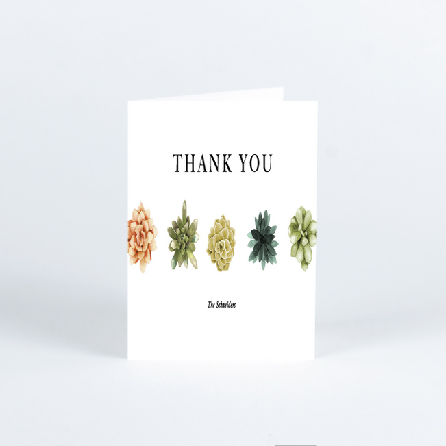 Succulent Love Wedding Thank You Cards - Multi