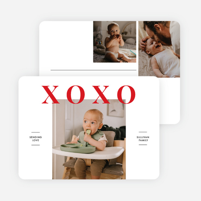 XOXO Love Valentine’s Day Cards - White